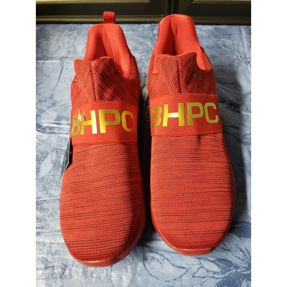 Beverly Hills Polo Club Elasto III‎ Men's Knit Banded  Sneaker 12 red /Gold